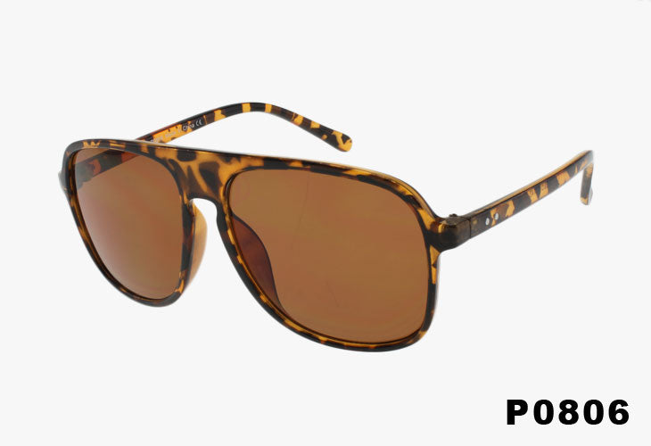 tortoise shell Wholesale Fashion Keyhole Bridge Pilot Sunglasses