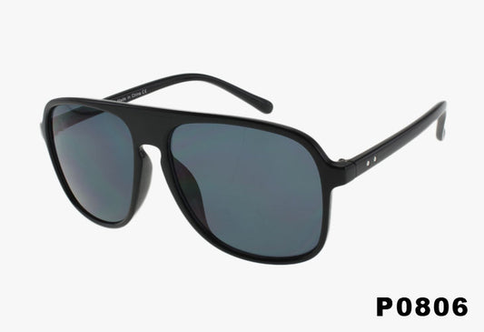 black Wholesale Fashion Keyhole Bridge Pilot Sunglasses