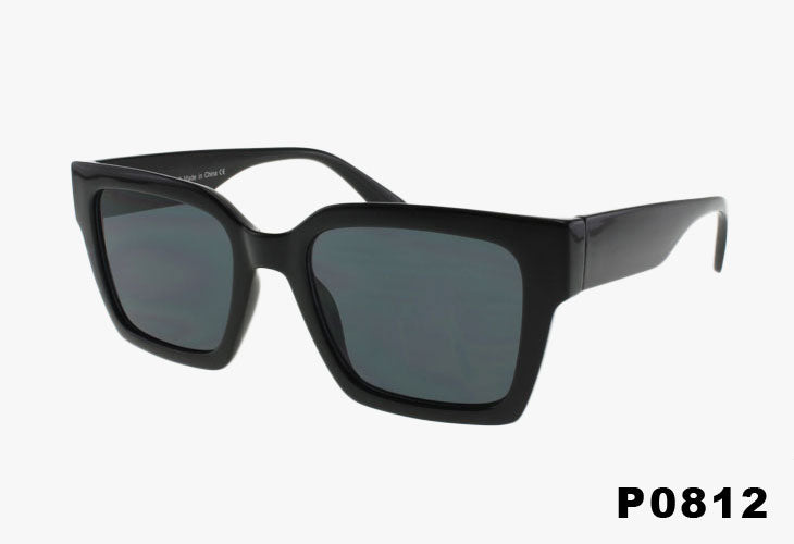 black Wholesale Classic Square Shaped Sunglasses