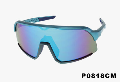 blue Fashion Wholesale Sport Shield Sunglasses