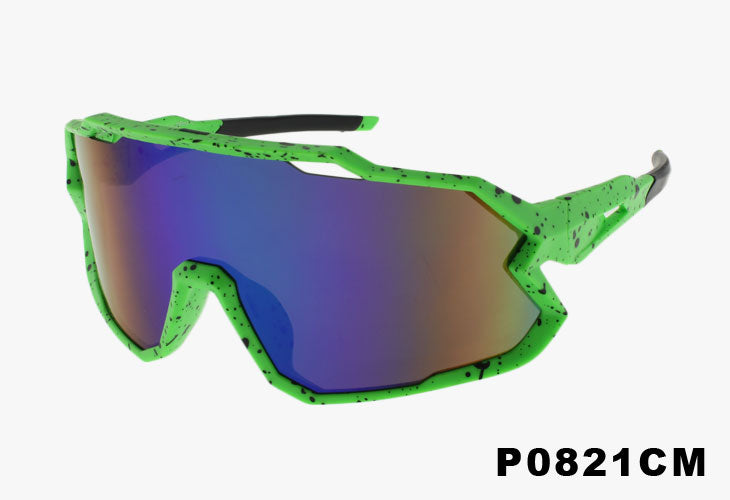 green Wholesale Sport Shield Style Fashion Sunglasses