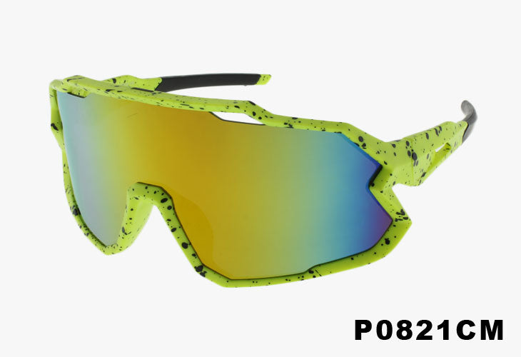 yellow Wholesale Sport Shield Style Fashion Sunglasses