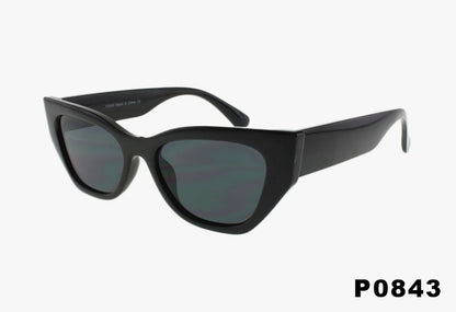 black Wholesale Square Cat Eye Style Sunglasses