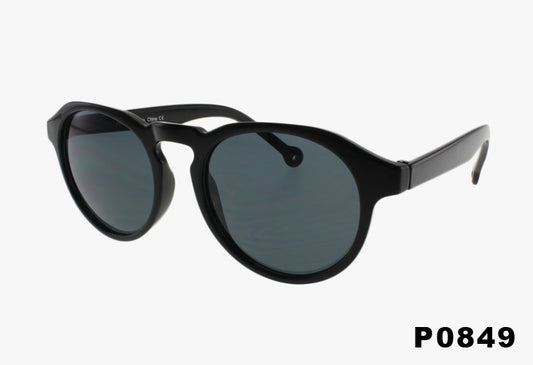 black Wholesale Classic Round Keyhole Bridge Sunglasses