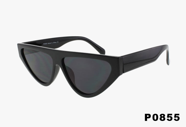 black Fashion Flat Top Cat Eye Sunglasses