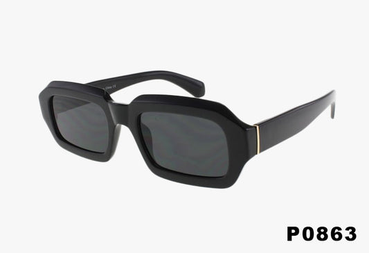 black Wholesale Fashion Medium Square Sunglasses