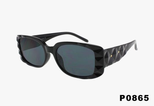 black Wholesale Fashion Square Textured Sunglasses