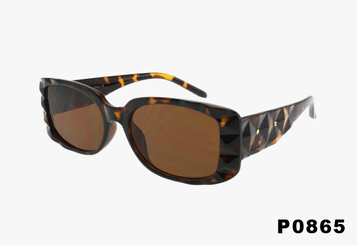 brown Wholesale Fashion Square Textured Sunglasses