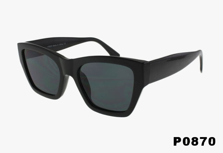 black Wholesale Fashion Square Framed Classic Sunglasses