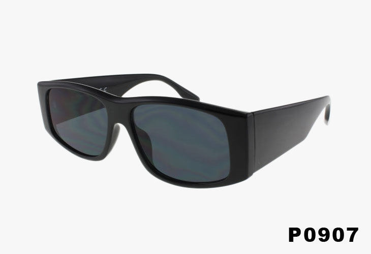 black Wholesale Fashion Wide Framed Square Sunglasses