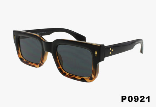 black tortoise two tone Wholesale Fashion Square Thick Frame Sunglasses