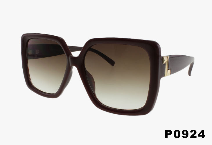 brown Wholesale Retro Square Pilot Style Sunglasses