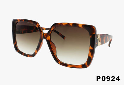 tortoise shell Wholesale Retro Square Pilot Style Sunglasses