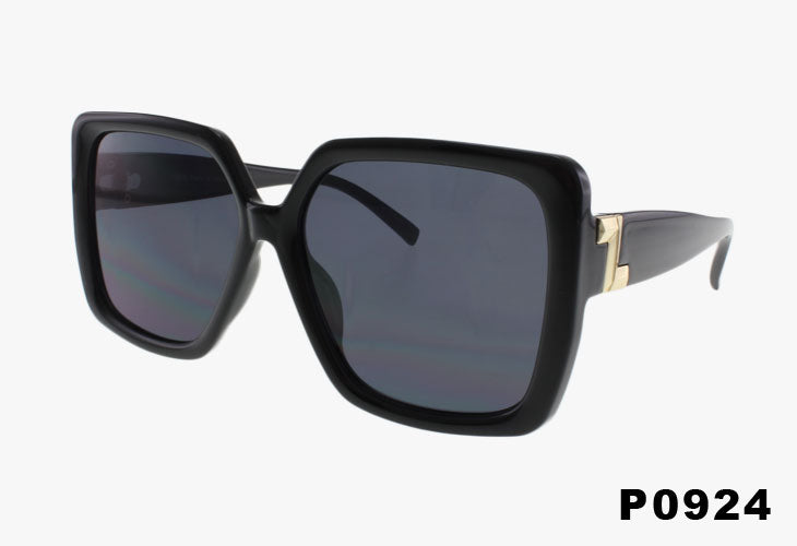 solid black lens Wholesale Retro Square Pilot Style Sunglasses