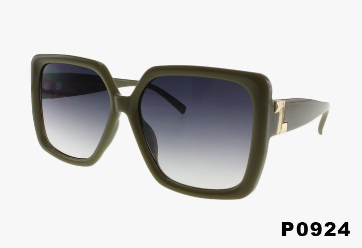 black Wholesale Retro Square Pilot Style Sunglasses