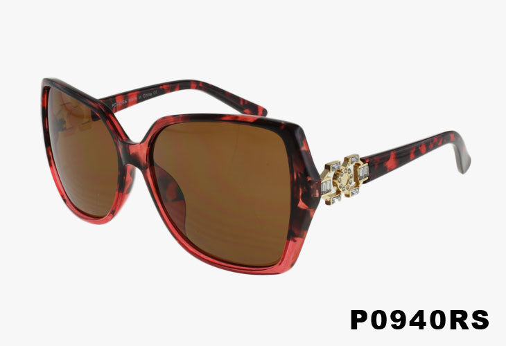 red Wholesale Luxury Butterfly Rhinestone Temple Sunglasses