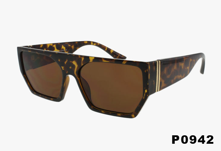 tortoise Wholesale Fashion Flat Top Sunglasses