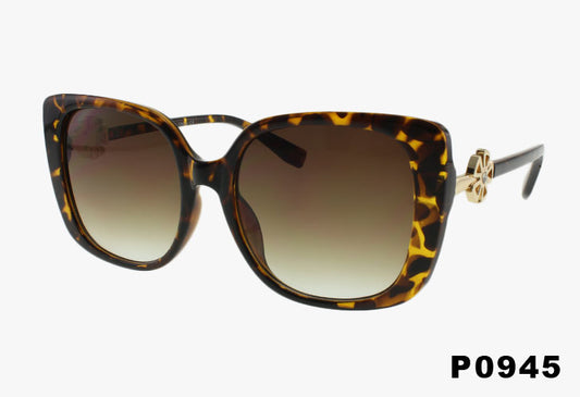 tortoise Designer Inspired Rectangular Cat Eye Sunglasses