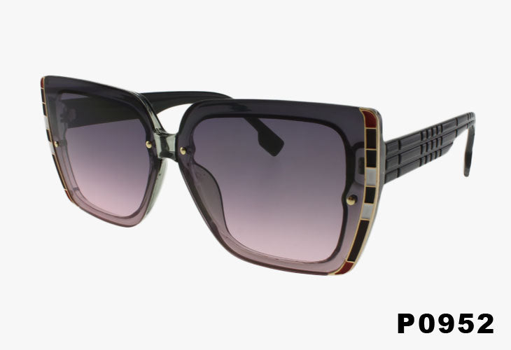 purple Fashion Designer Inspired Luxury Rectangular Sunglasses