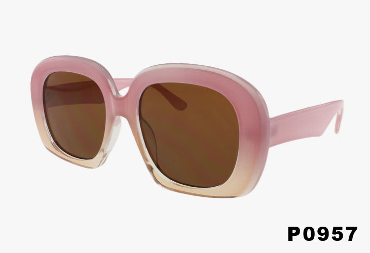 pink gradient Wholesale Large Rounded Square Sunglasses