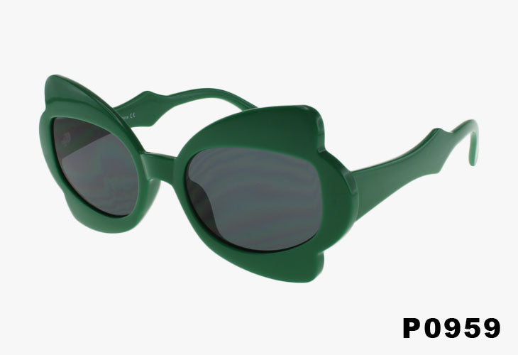 green Wholesale Fashion Color Butterfly Style Sunglasses