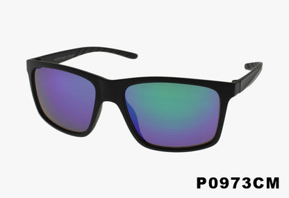 green mirror Wholesale Square Sport Frame Sunglasses