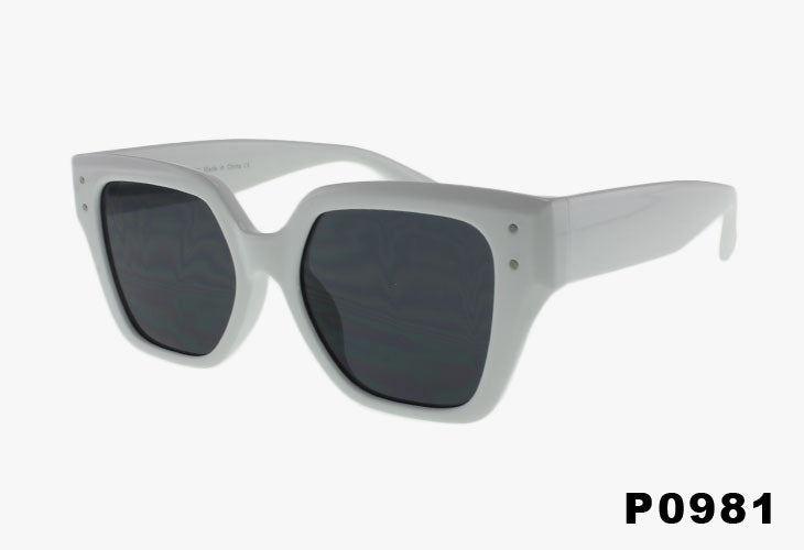 white Wholesale Large Fashion Square Frame Sunglasses