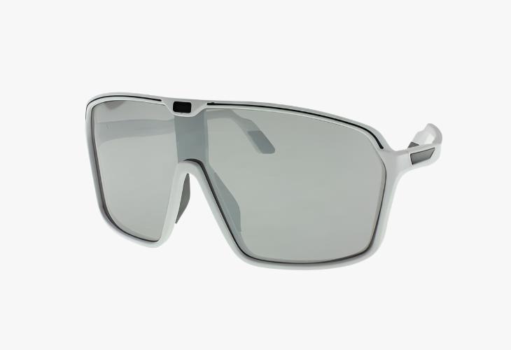 white frame silver mirror Large Frame Sport Shield Style Wholesale Sunglasses