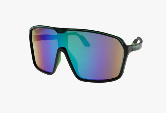 green mirror Large Frame Sport Shield Style Wholesale Sunglasses