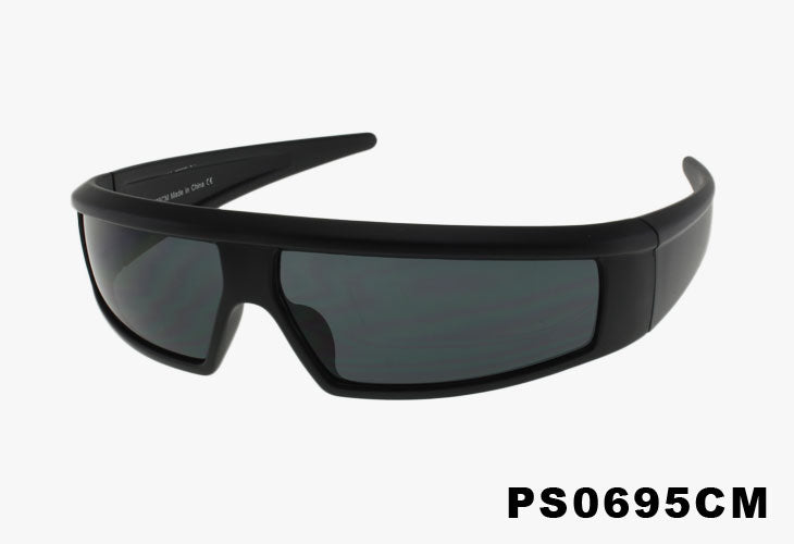 smoke lens Wholesale Curved Flat Top Futuristic Sunglasses