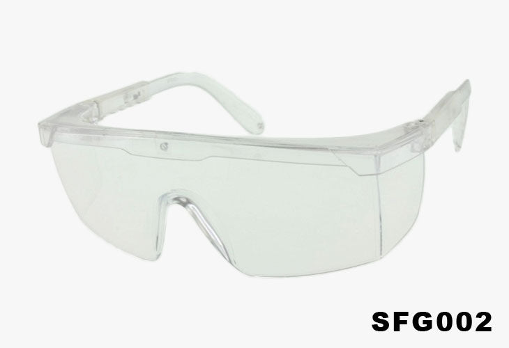 clear frame square protective shield cover clear lens glasses