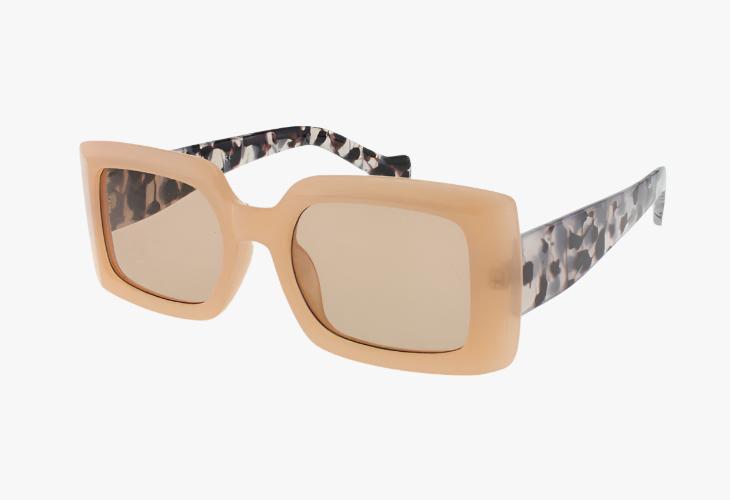 peach Wholesale Rectangular Trendy Opaque Sunglasses