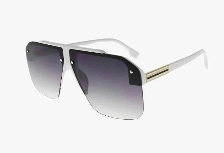 white Wholesale Fashion Sport Enamel Pilot Sunglasses