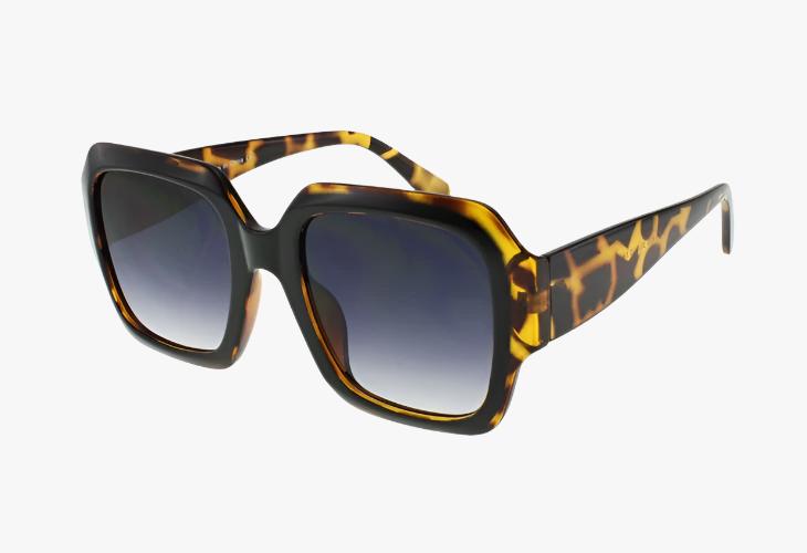 tortoise Wholesale Square Fashion Two Tone Sunglasses