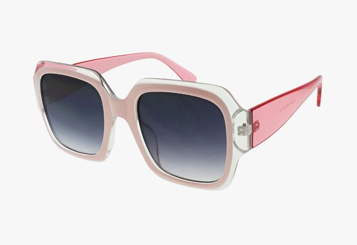 pink Wholesale Square Fashion Two Tone Sunglasses